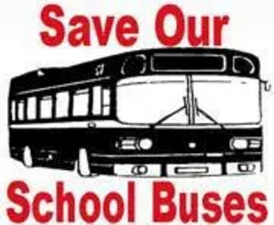 Save our school buses campaign logo